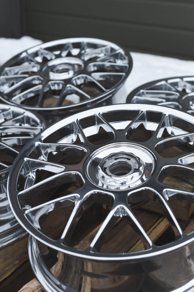 Display of ceramic polishing on BBS RC wheels